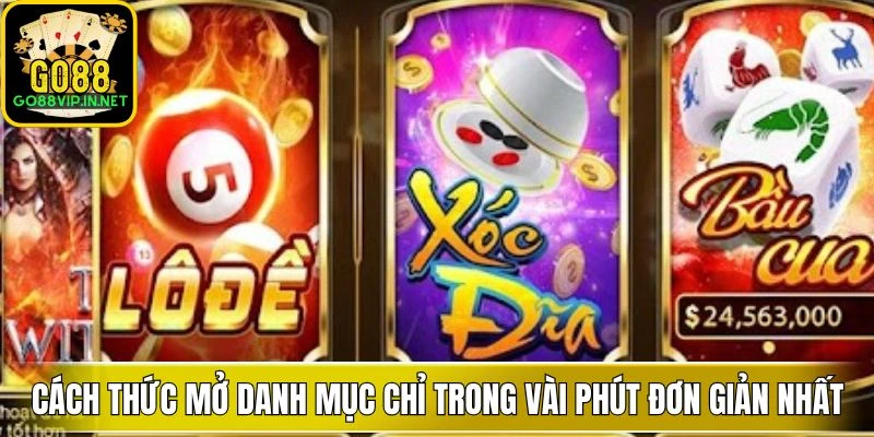 Cách thức mở danh mục chỉ trong vài phút đơn giản nhất