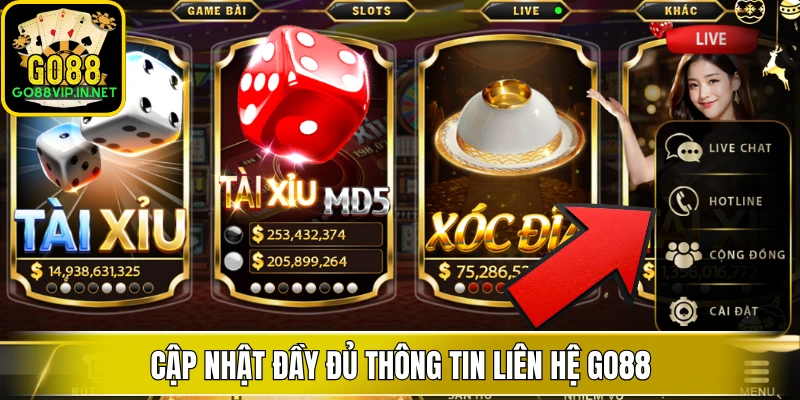 cap nhat day du thong tin lien he go88