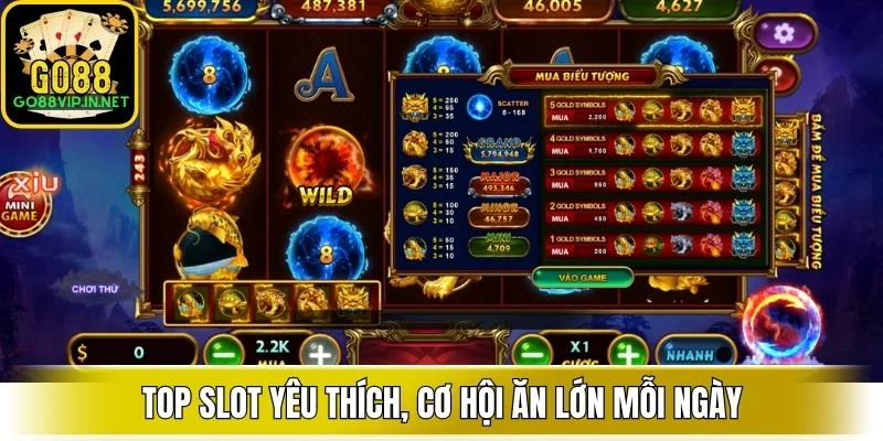 Top slot yêu thích, cơ hội ăn lớn mỗi ngày