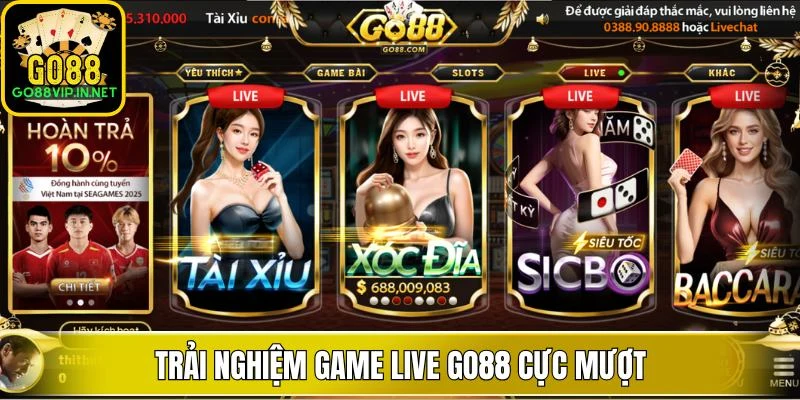trai nghiem game live go88 cuc muot